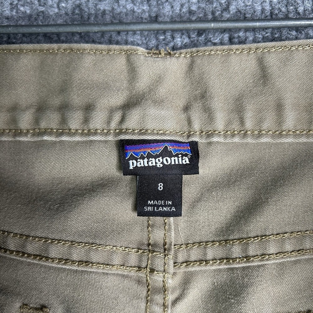 Patagonia Worn Wear Womens Khaki Pants Size 8 Hiking Outdoor Organic Cotton - Picture 3 of 10